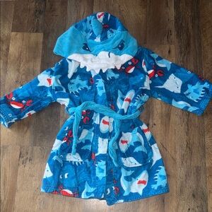 Saint Eve Shark Hooded Bathrobe Size XS (5-6)